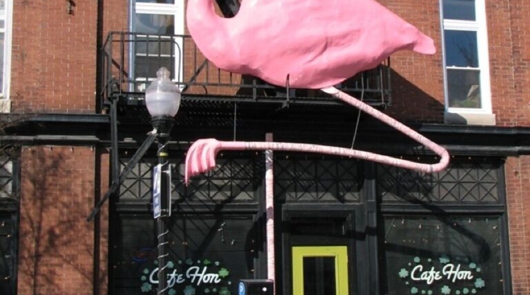 Giant Flamingo at Cafe Hon