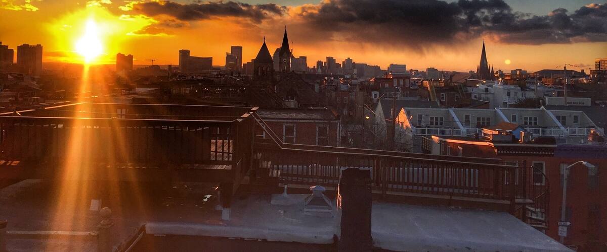 Snow storm passing through. #rooftoplivin #sunandthemoon