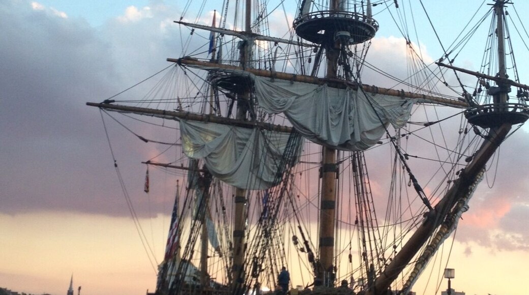 The USS Constellation sits majestically in Baltimore's Inner Harbor. She was constructed in 1854, and is a Sloop of War. From 1859-1861 she disrupted the African slave trade. During that time she intercepted 3 slave trade ships and freed the African slaves. It is a great ship to visit and has been very nicely restored. There are also many wonderful events which are held on the ship.