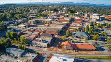 Aerial View of Downtown Greer, South Carolina