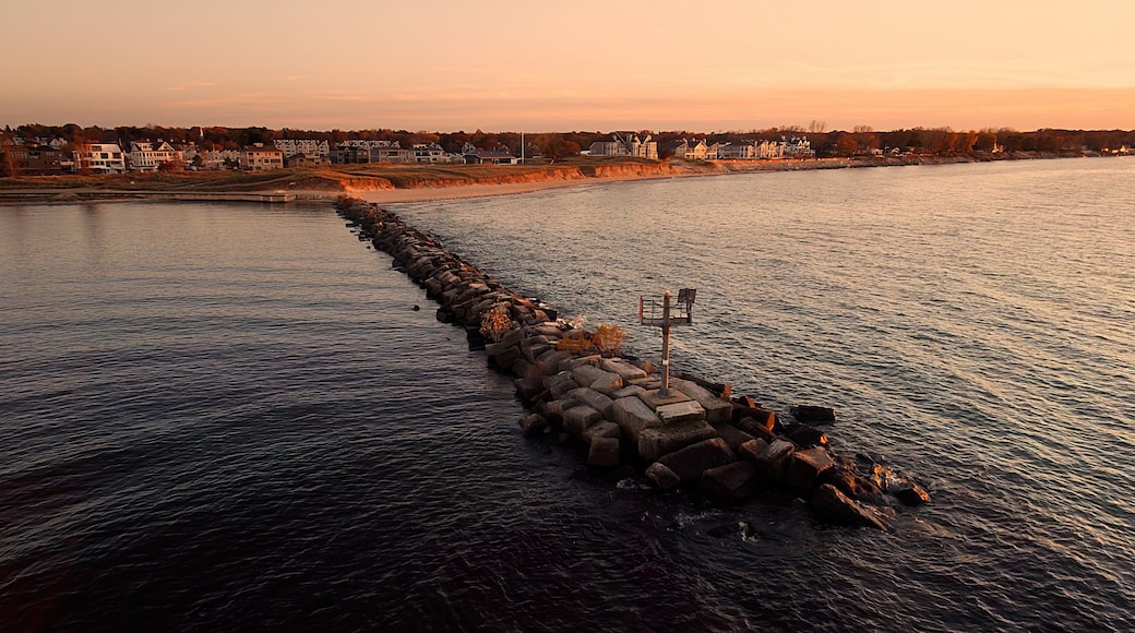 New Buffalo Big rocky pier