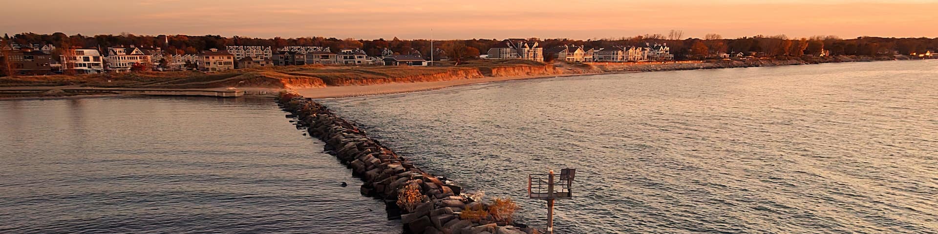 New Buffalo Big rocky pier