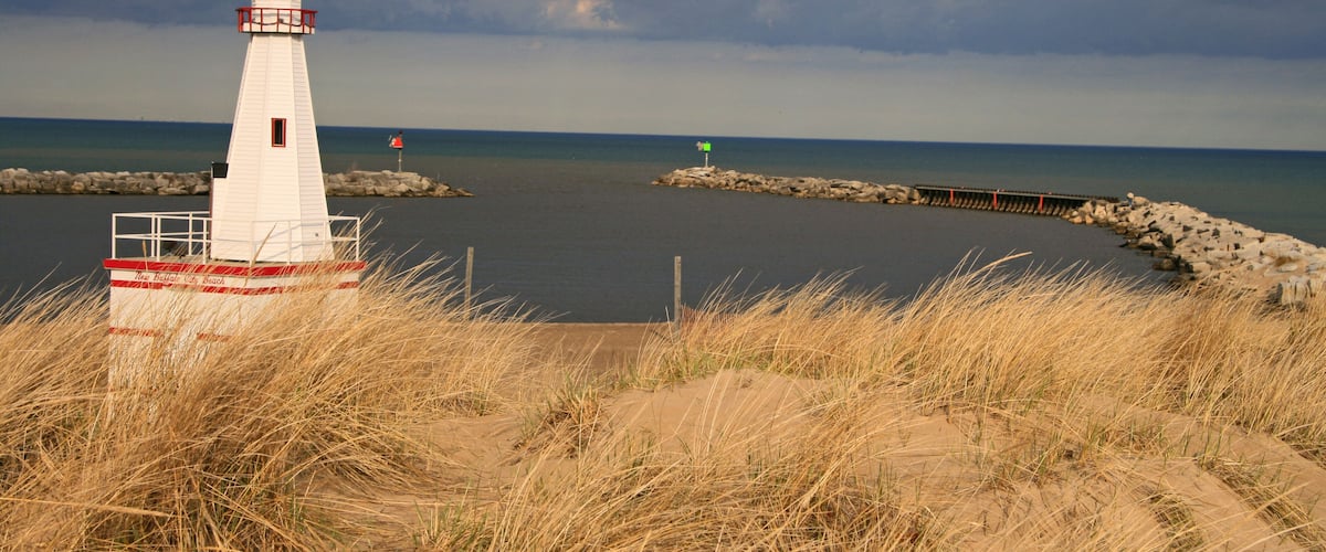 Harbor Entrance in New Buffalo, Michigan