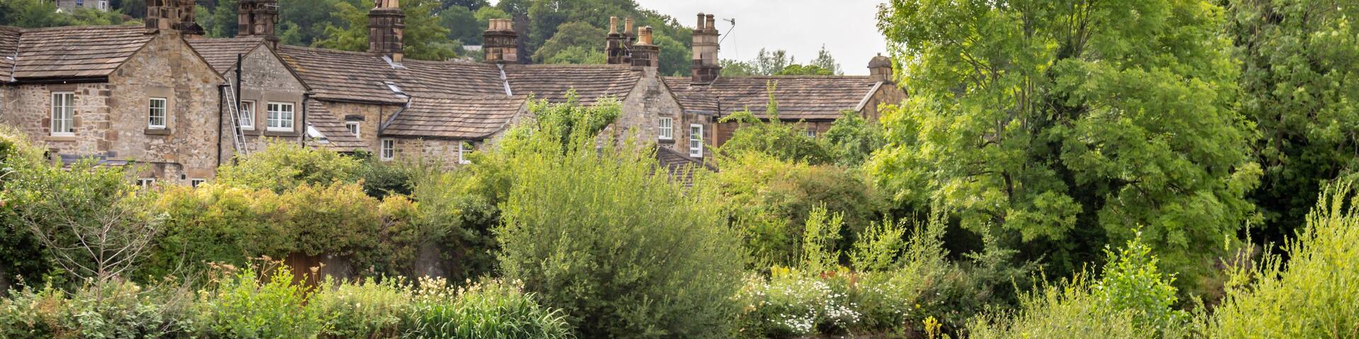 A view of the River Wye running through the market town of Bakewell in Derbyshire; Shutterstock ID 1145378915; purchase_order: SP-1332 HA Batch 2 August 2018; Order: ; client: HomeAway; other: To be p