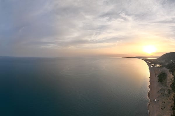 Albania coastal beaches Shengjin (rana e hedhun) panorama view