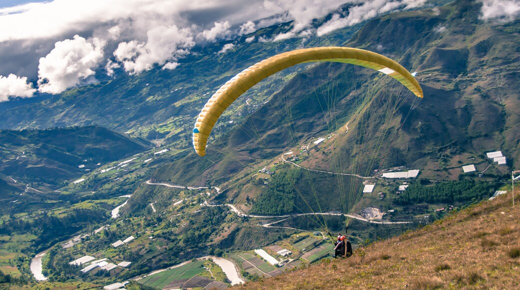 Person paragliding, Paute, Azuay, Ecuador
