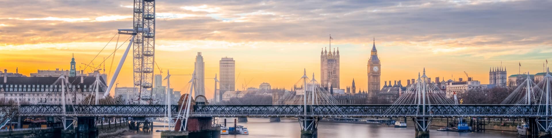 London skyline as seen from waterloo bridge