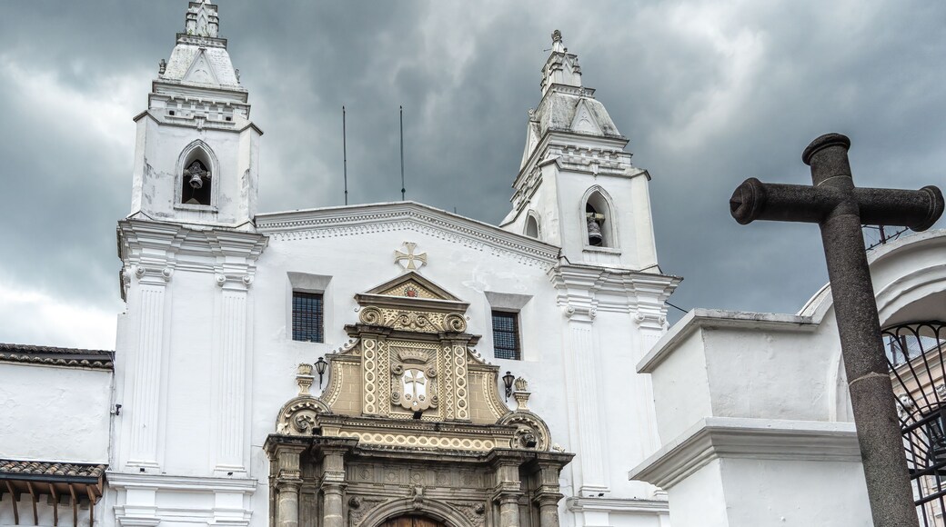 The facade of the Church of Carmen Alto (Iglesia de El Carmen Alto), Quito