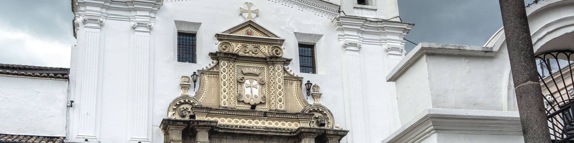 The facade of the Church of Carmen Alto (Iglesia de El Carmen Alto), Quito