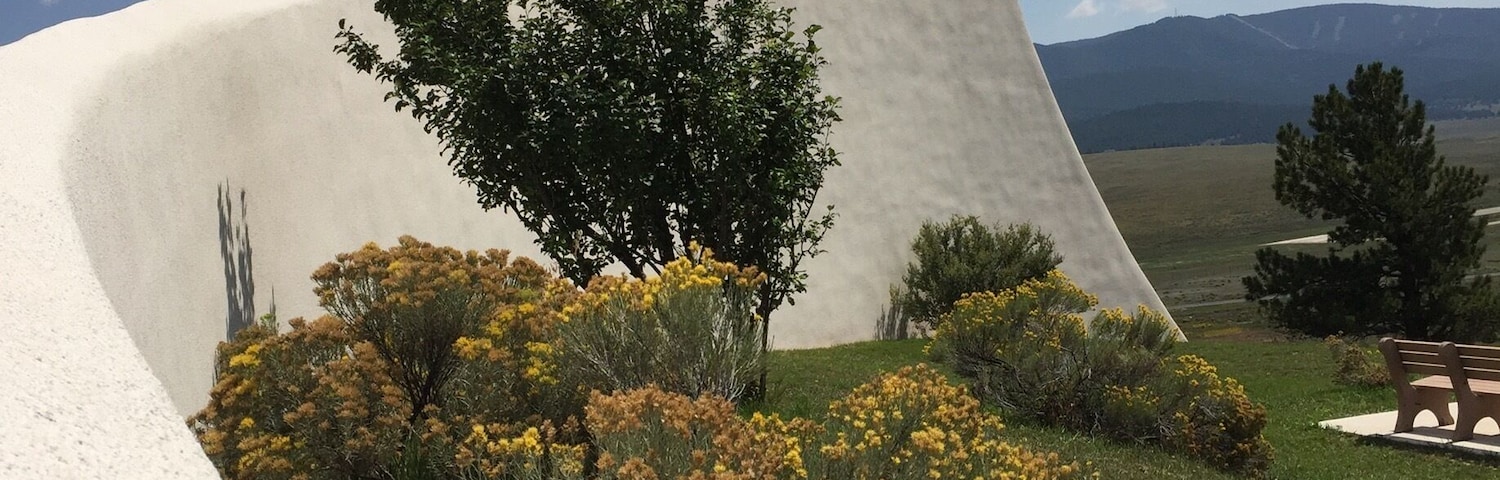 This beautiful tribute to Vietnam War soldiers overlooks the village of Eagle Nest on Angel's Hill