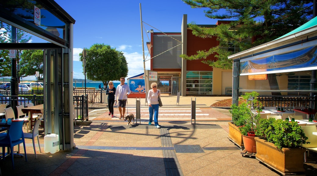 Terrigal que incluye escenas cotidianas y también un grupo pequeño de personas