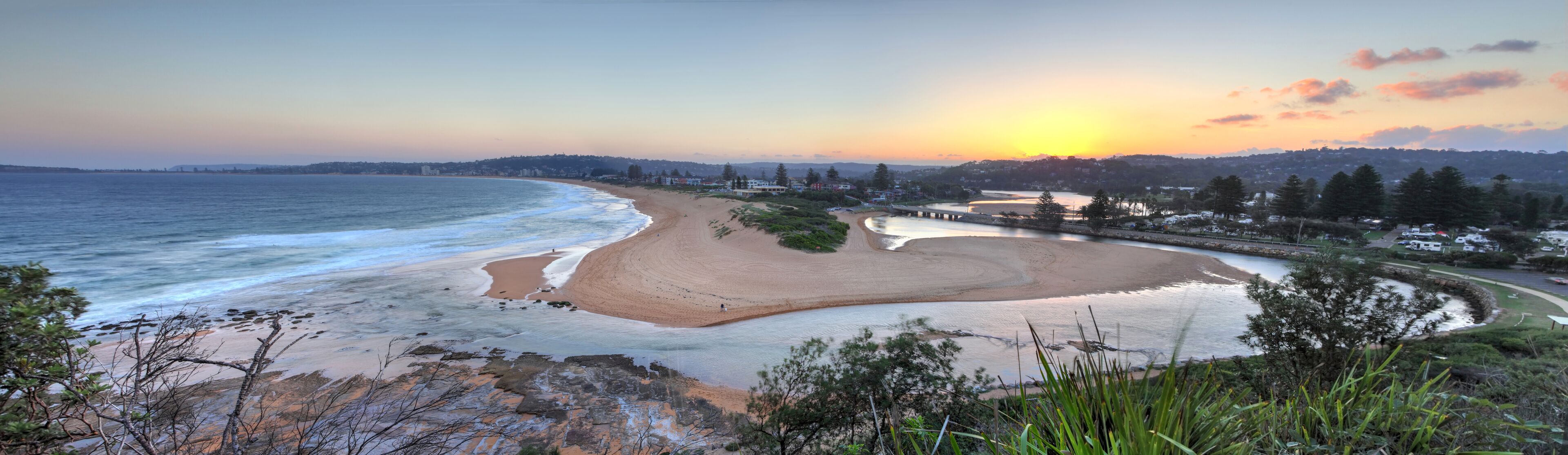 North Narrabeen beach and lakes entrance views Australia