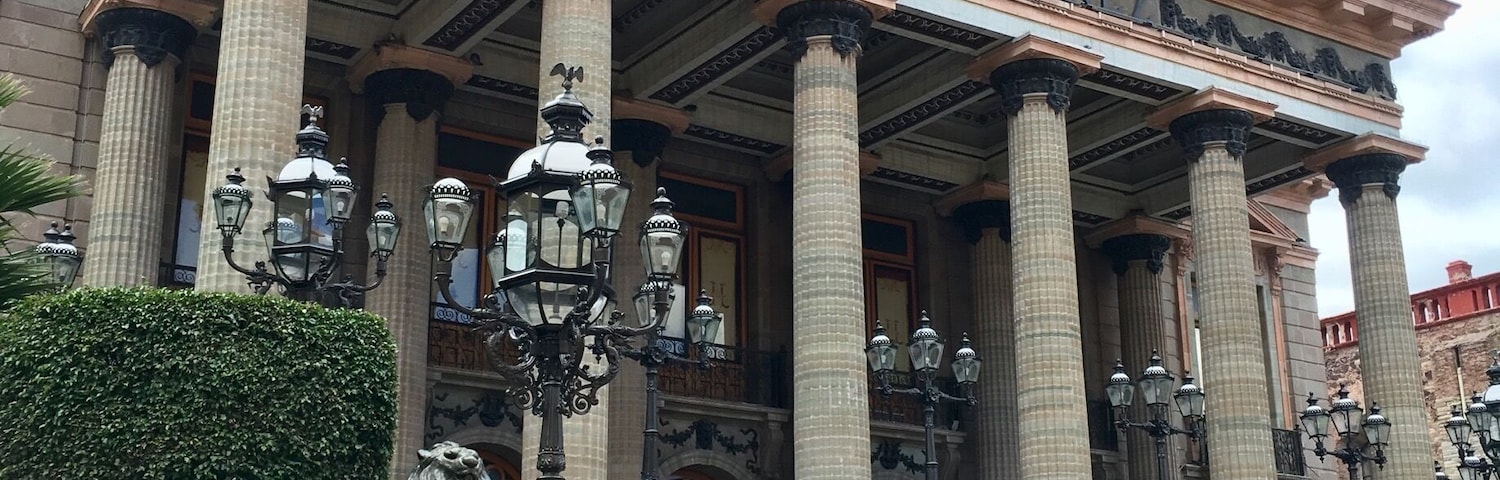 Downtown Guanajuato. A must-see at day-time and night-time. Right in front of Union Garden.