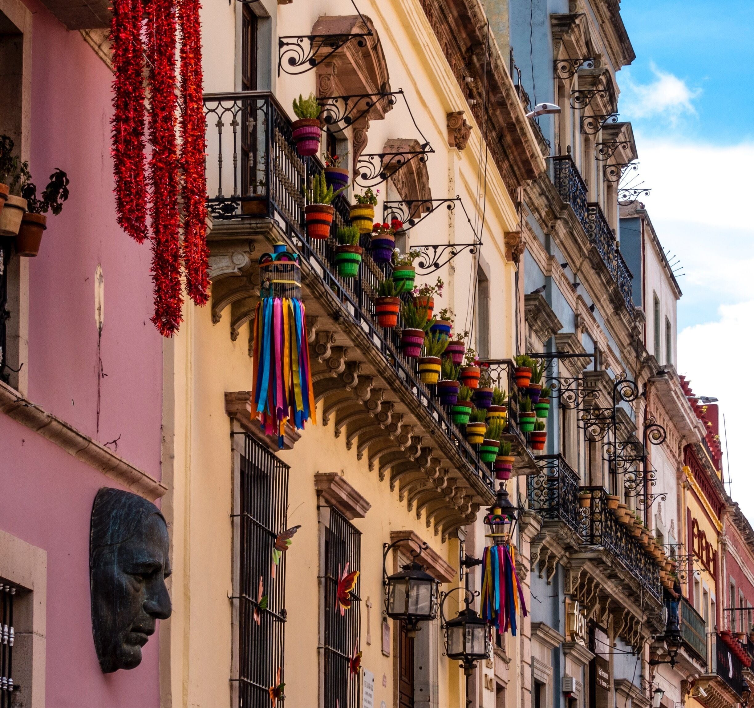 Balcony, colors and decorations in the facades of beautiful Guanajuato City #guanajuato #gto #mexico #colors #walk #citywalk #travelmexico #mexicodestinations #bvstrove