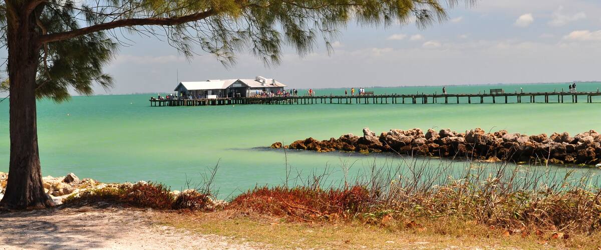 View of the City Pier from the Beach, Anna Maria Island, Florida