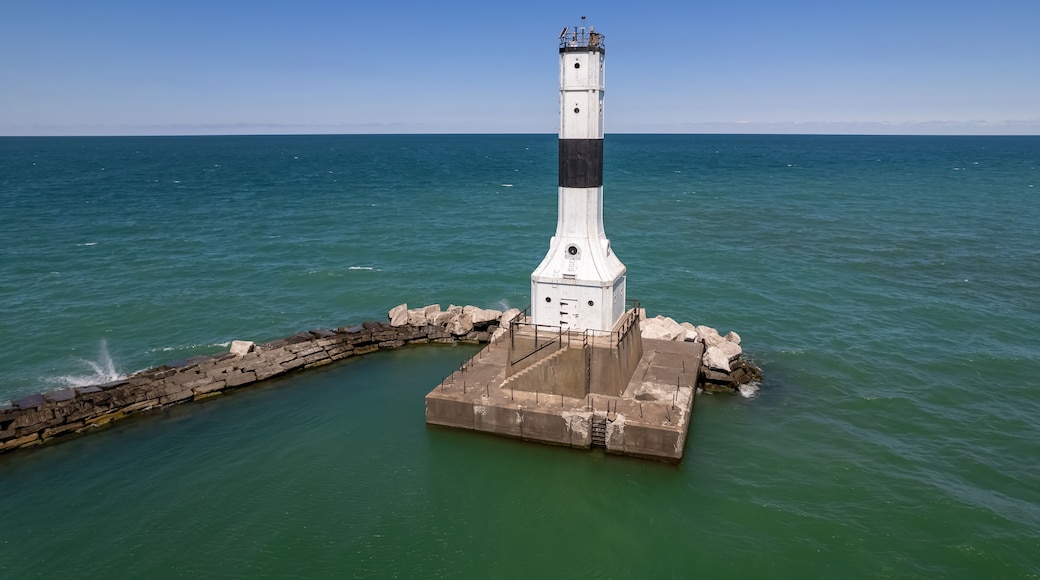 Conneaut West Breakwater Lighthouse in Ohio,USA