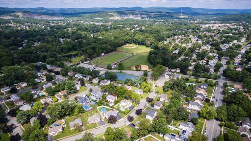 Aerial Landscape of Pompton Lakes New Jersey
