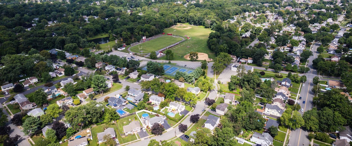 Aerial Landscape of Pompton Lakes New Jersey