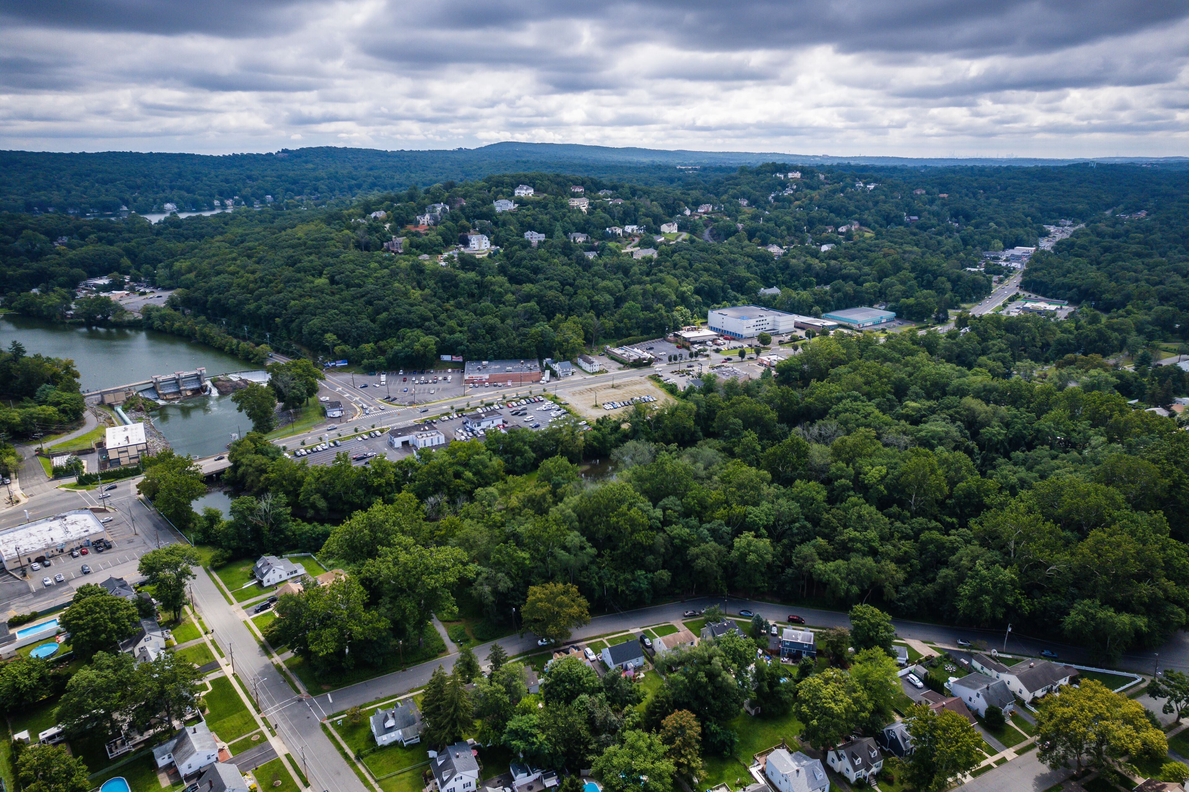 Aerial Landscape of Pompton Lakes New Jersey 