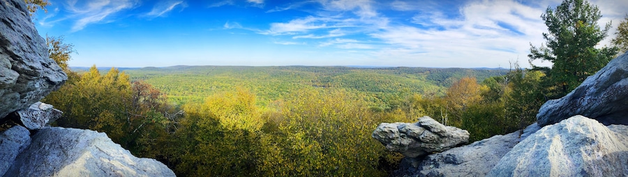 Panoramic Autumn Overlook at Chimney Rocks Michaux State Forest Appalachian Trail Near Waynesboro Pennsylvania