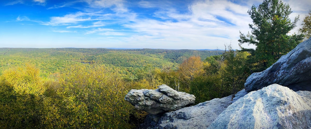 Panoramic Autumn Overlook at Chimney Rocks Michaux State Forest Appalachian Trail Near Waynesboro Pennsylvania