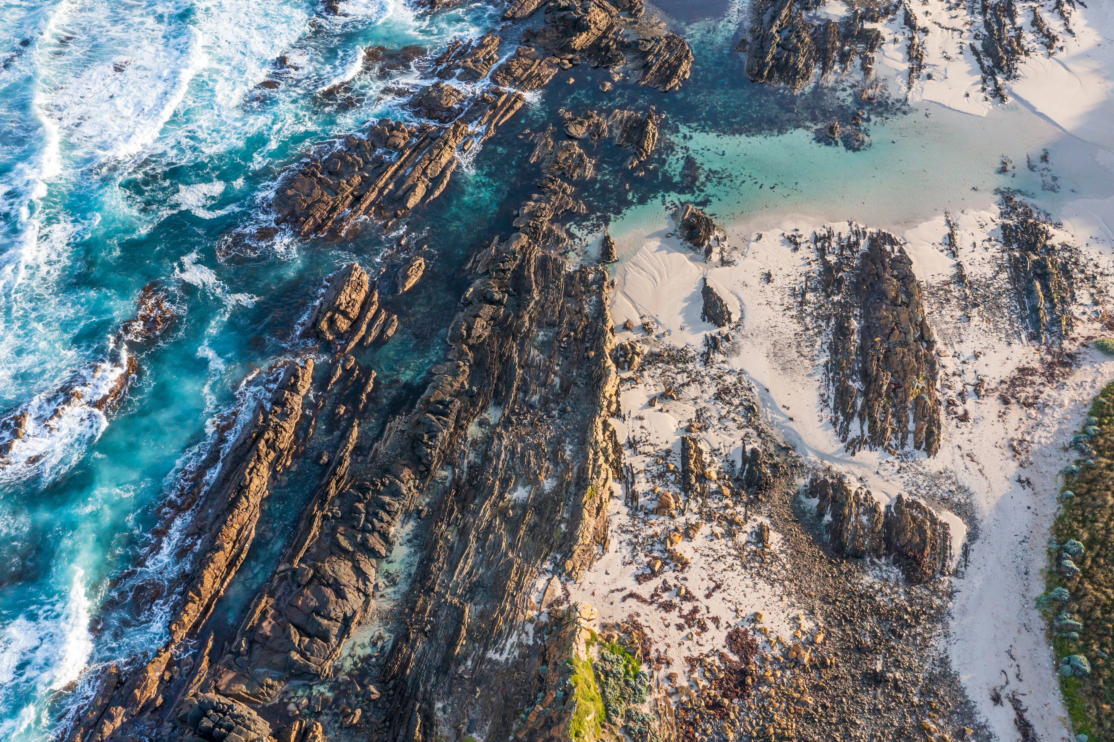 Drone aerial photograph of the Fitzmaurice Bay coastline