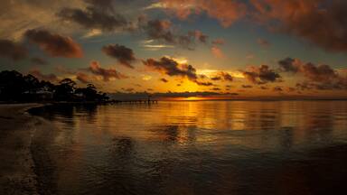Apalachicola Bay Sunset Pano
