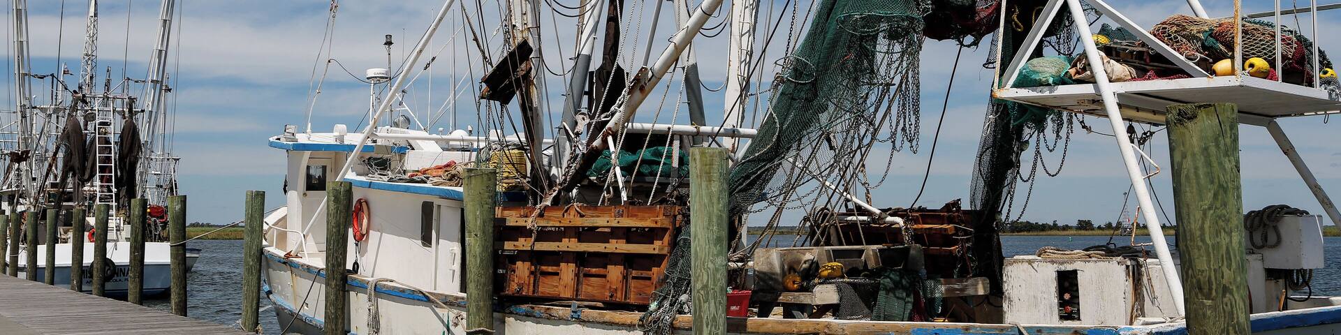 Fishing boats at the Apalachicola pier