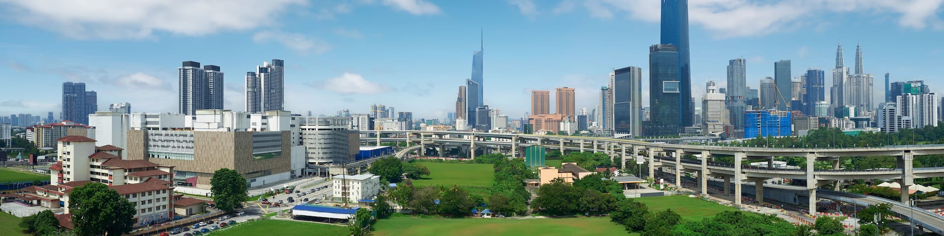 Aerial view of modern Kuala Lumpur city