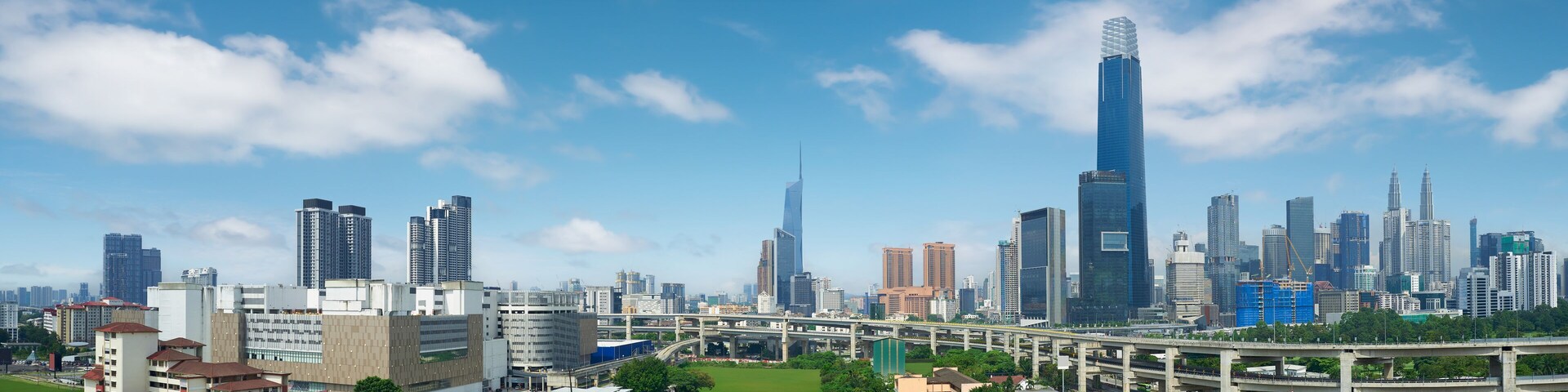 Aerial view of modern Kuala Lumpur city