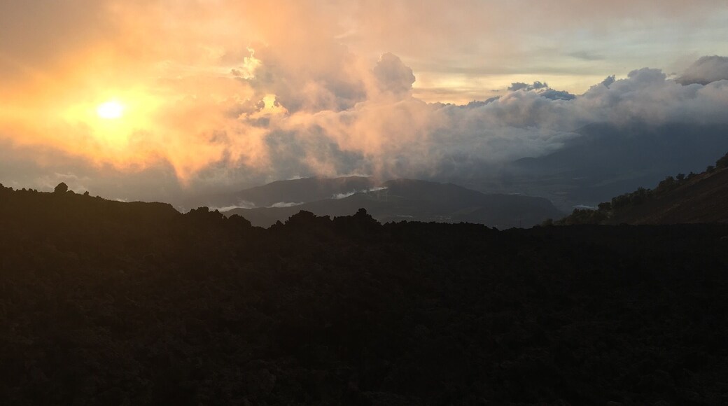 Sunset from the side of the volcano Pacaya.
