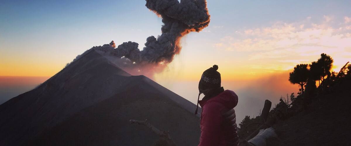 Volcan Acatenango. Seeing (and hearing!) this beast erupt was one of the most amazing things I’ve been in my life. Out of this world! At night, or with big eruptions, you can see the lava spewing out as well!