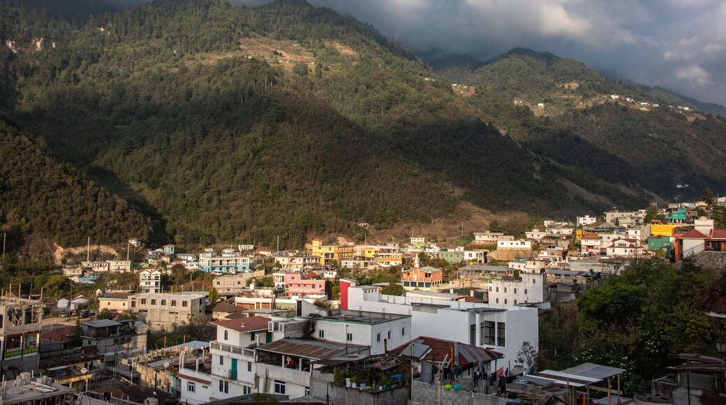 View of Todos Santos and the Cuchumatán range, Todos Santos Cuchumatán, Huehuetenango, Guatemala