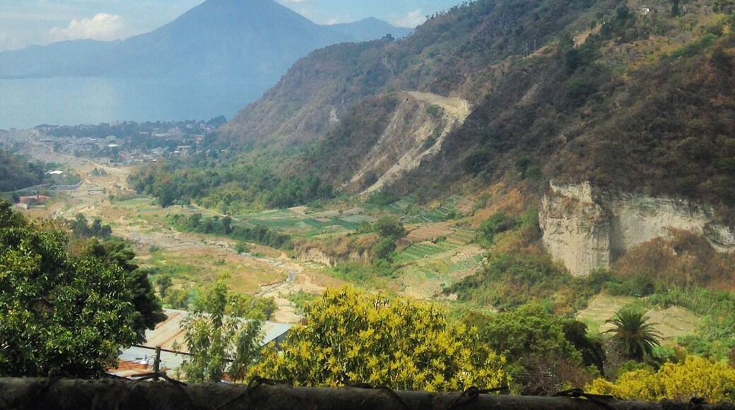 Overlooking the lake and #Panajachel, #guatemala. #blue