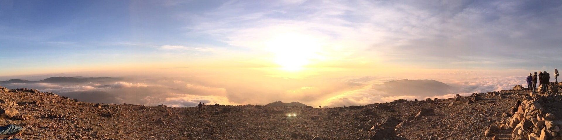 Sunrise from the main peak of Tajulmuco.  We hiked with Quetzaltrekkers and camped overnight a few hundred meters from the top.  Highly recommended view of the highest point in Central America.