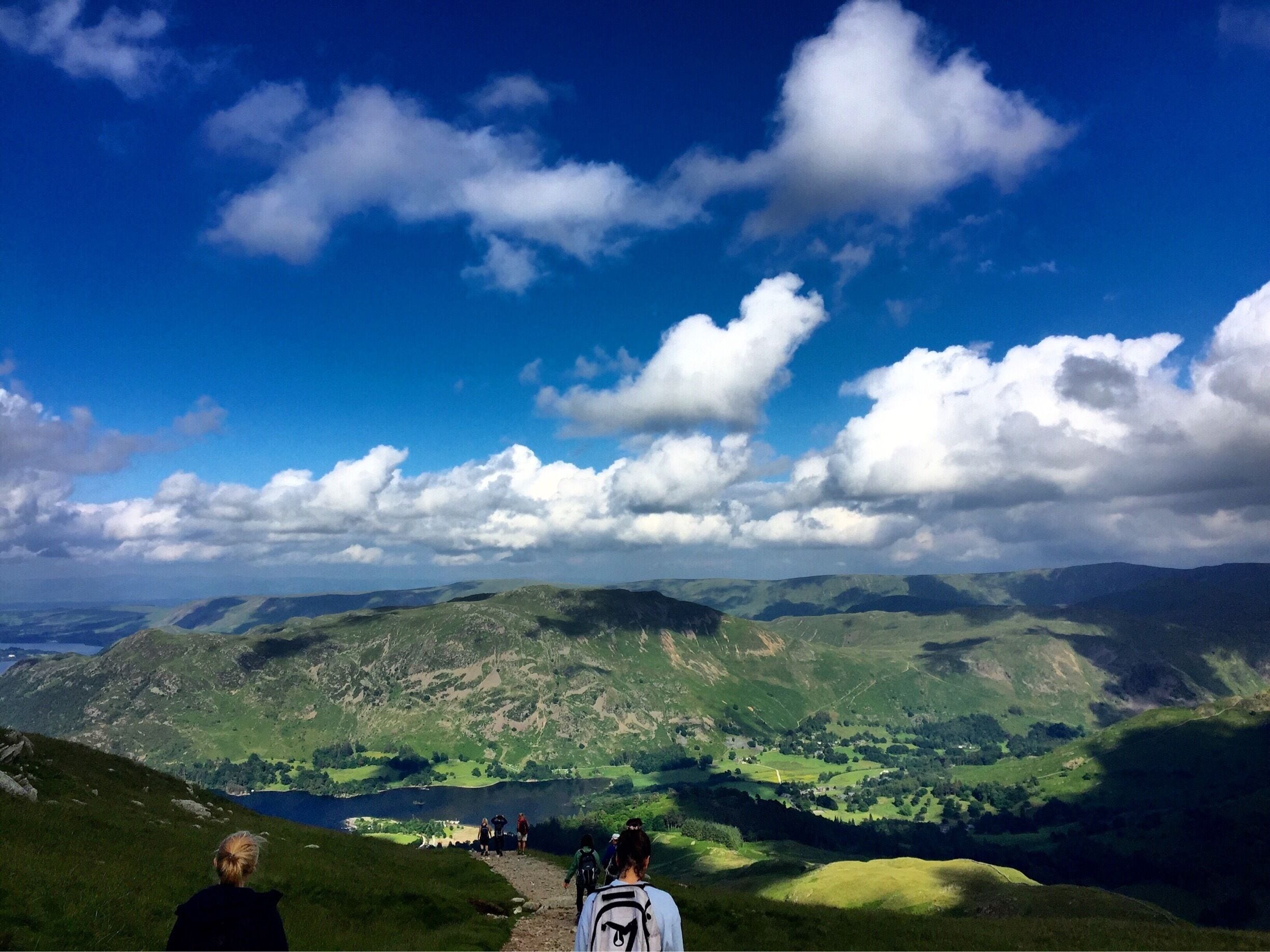 Rolling hills of the Lake District. 