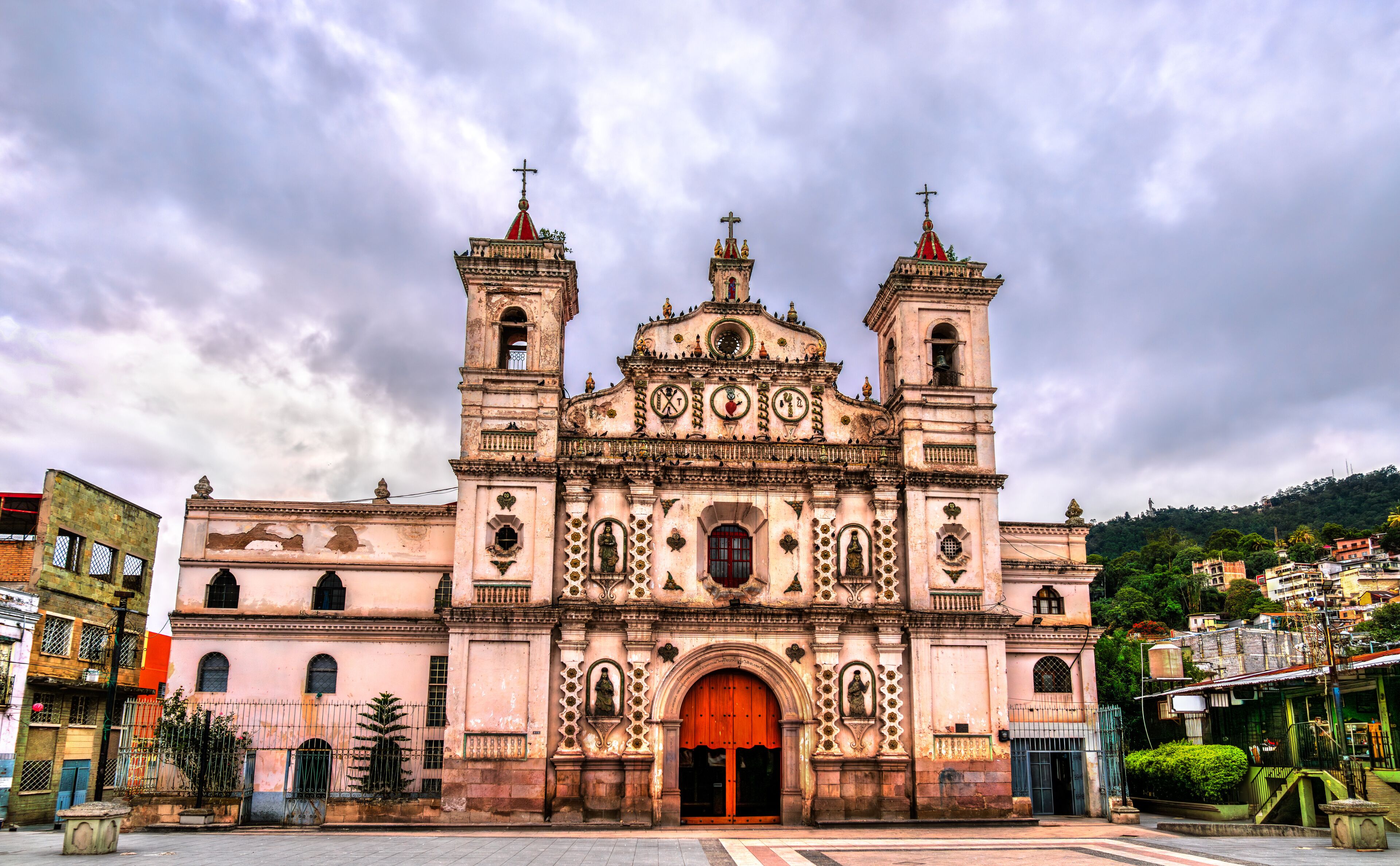 Church of Saint Mary of Sorrows or Los Dolores in Tegucigalpa, the capital of Honduras