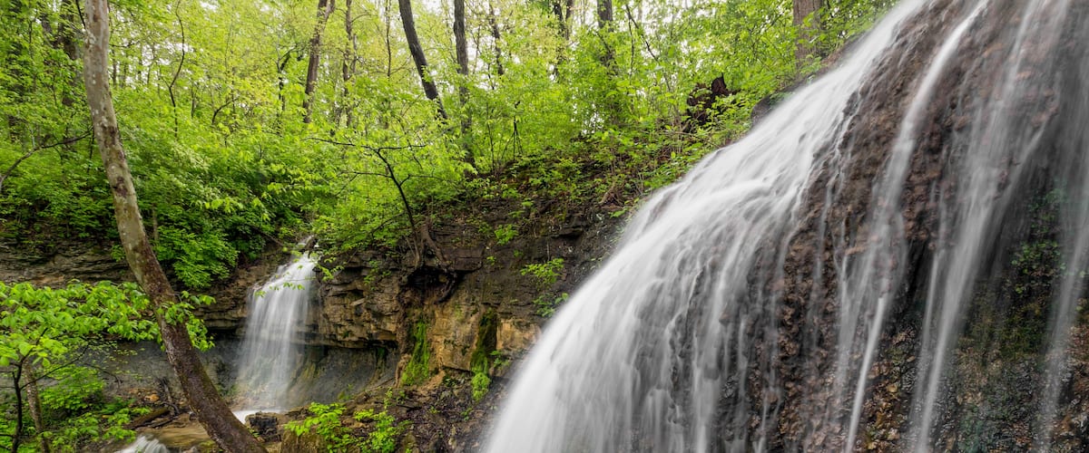 Twin Waterfalls - Patty Falls in Montgomery County, Ohio