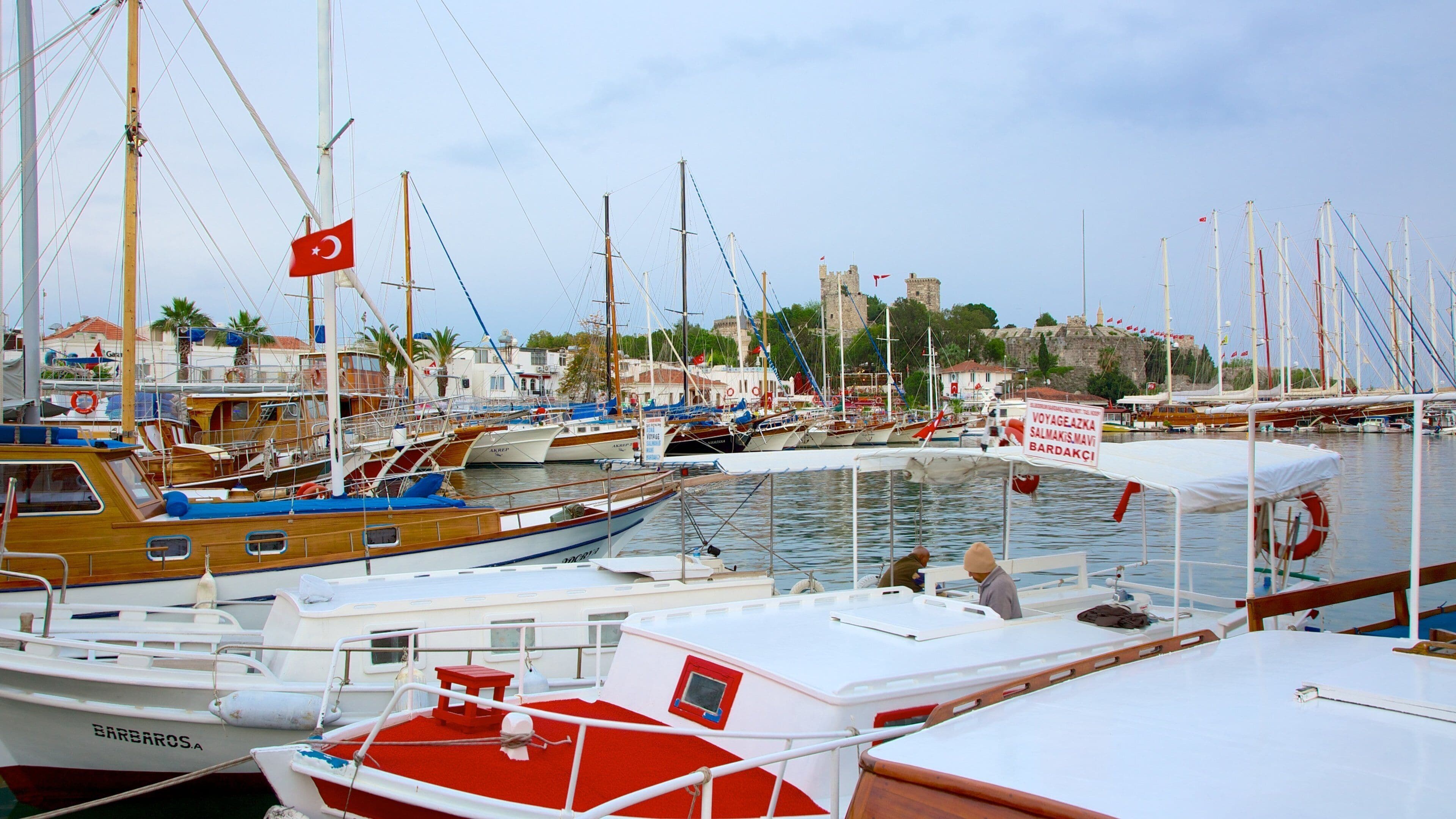 Bodrum which includes a marina