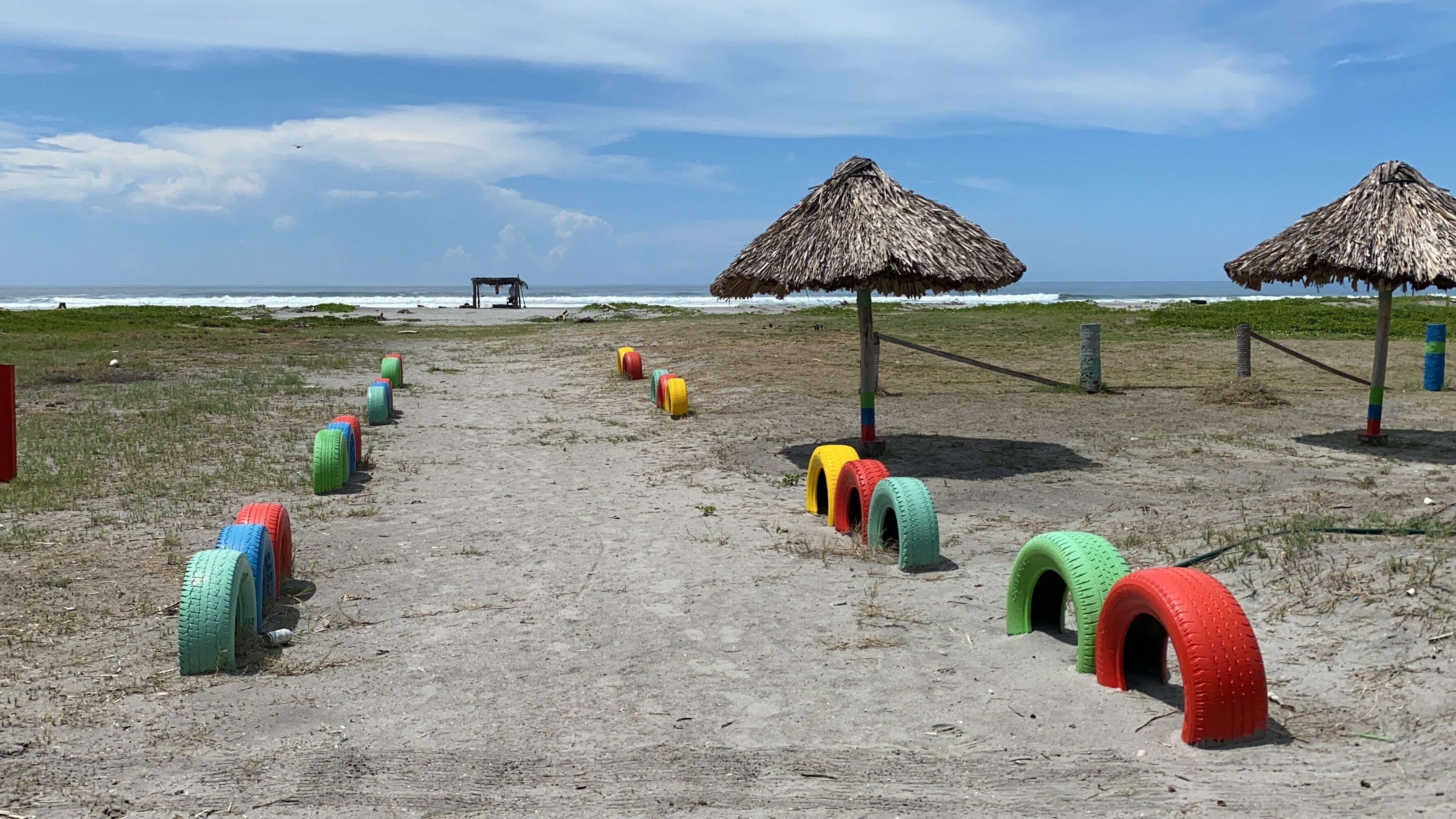 Beach hut on playa costa del sol El Salvador