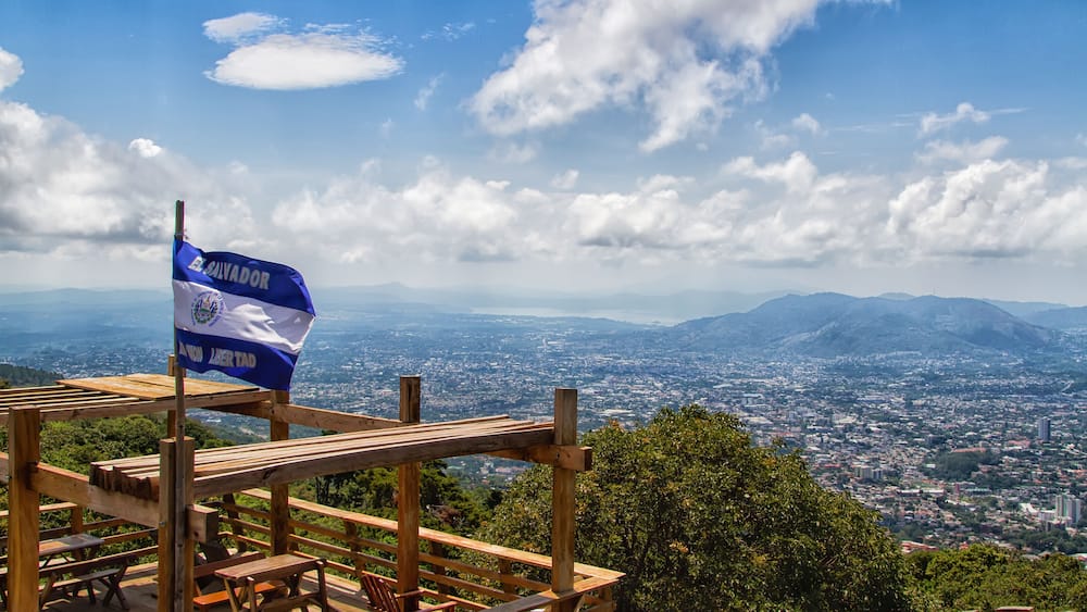 View of the capital of El Salvador - San Salvador, Central America