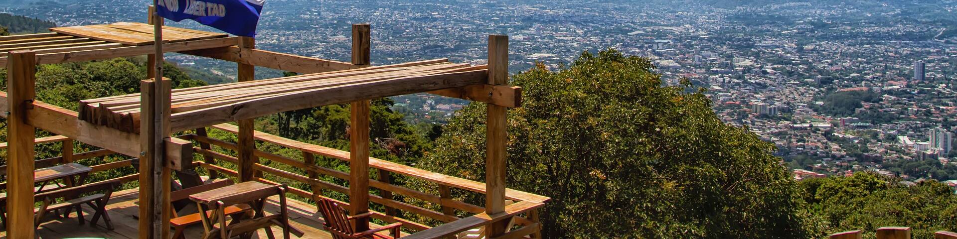 View of the capital of El Salvador - San Salvador, Central America
