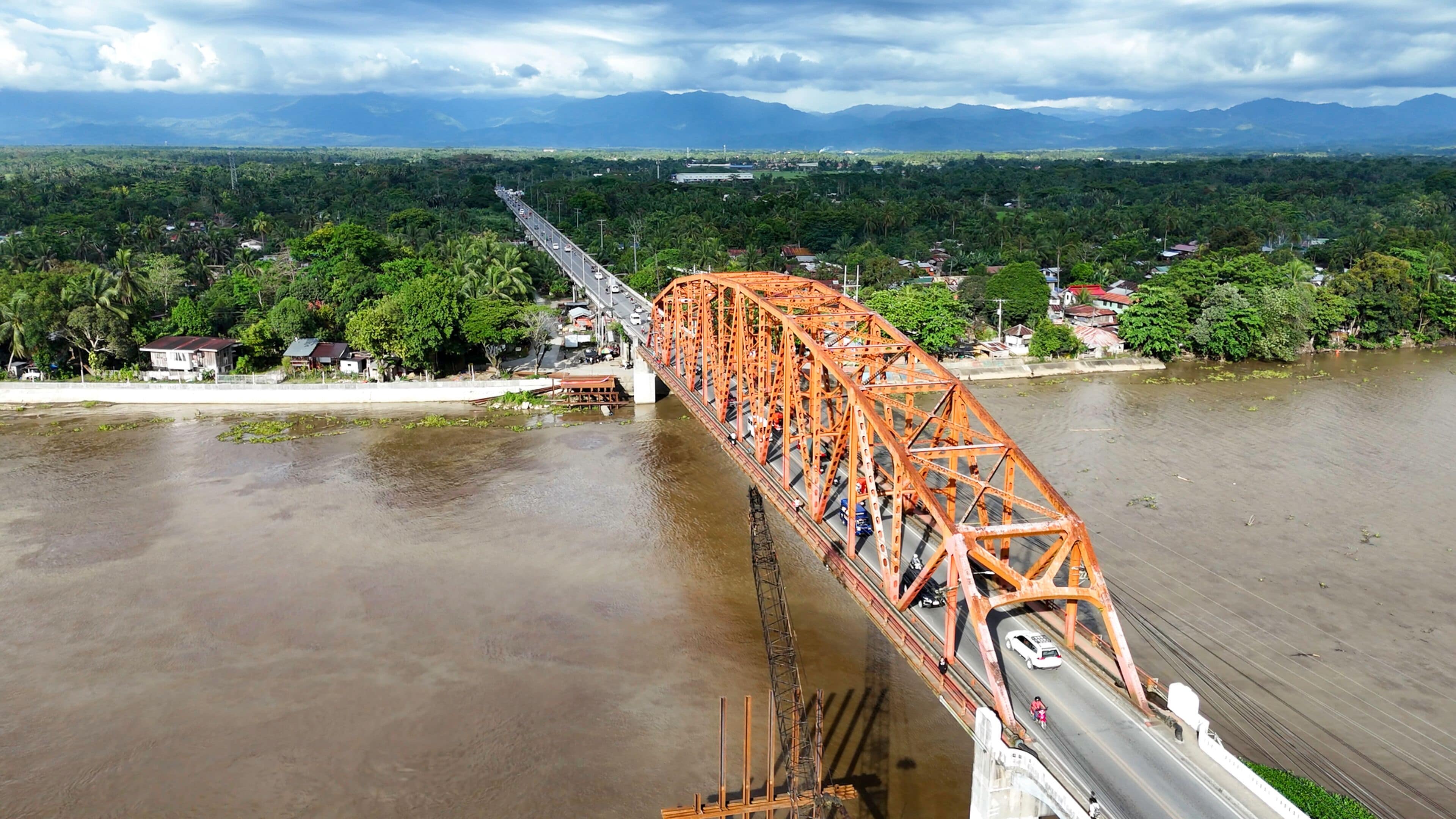 Magsaysay Bridge Arching Over Agusan River in Butuan City, Philippines