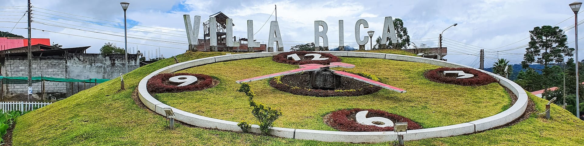 Entrance to Villarrica, is a town in the jungle of Peru