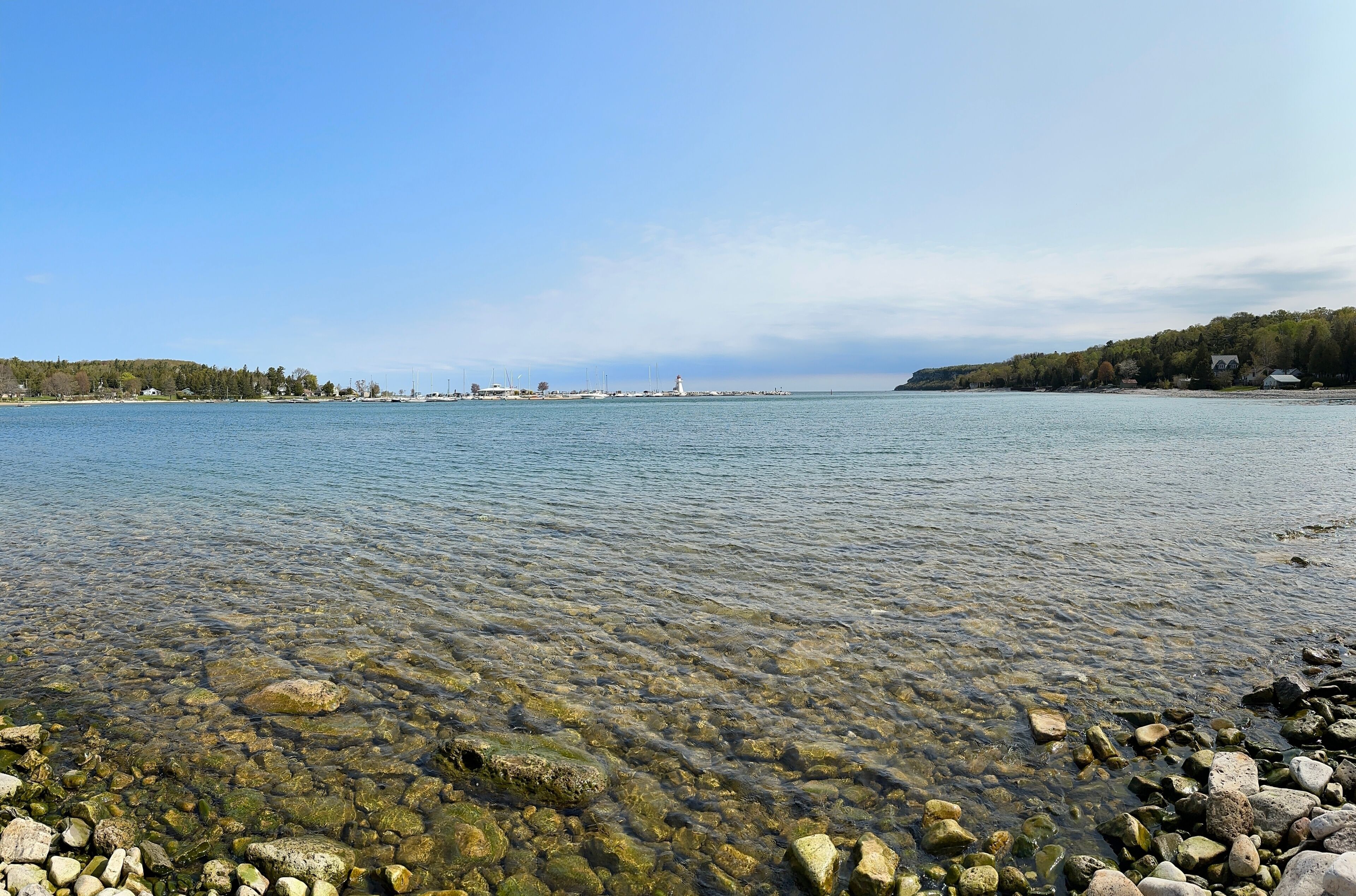 Clear lake and sky