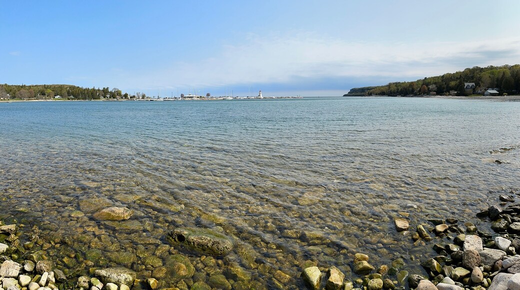 Clear lake and sky