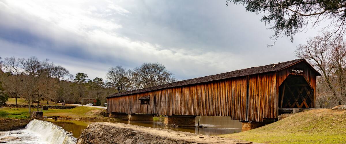 Covered Bridge at Watson Mill State Park in Comer Georgia