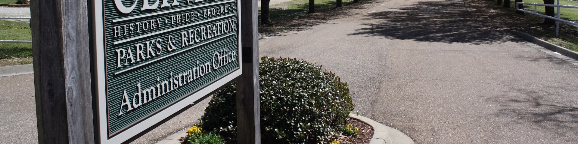 #LOVEMYTOWN. Clinton, Mississippi is especially beautiful in the Spring. The Bradford Pear Trees explode in brilliant white blossoms at the entrance to the Clinton Parks & Recreation Center.