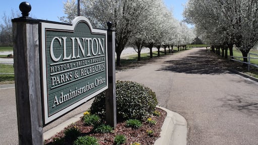 #LOVEMYTOWN. Clinton, Mississippi is especially beautiful in the Spring. The Bradford Pear Trees explode in brilliant white blossoms at the entrance to the Clinton Parks & Recreation Center.
