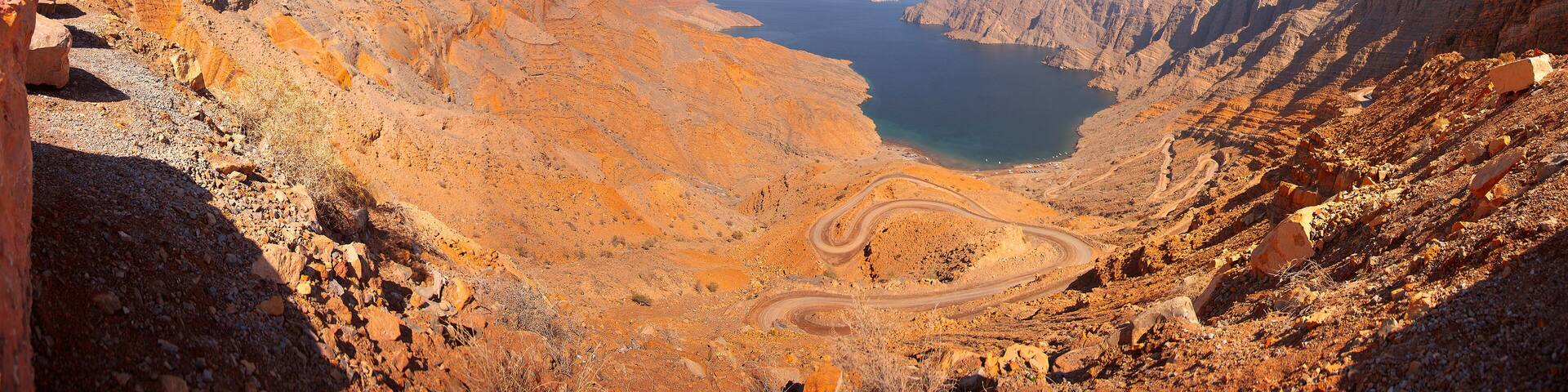 Khor Najd, a fjord in Musandam peninsula, Oman